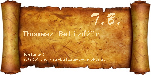 Thomasz Belizár névjegykártya